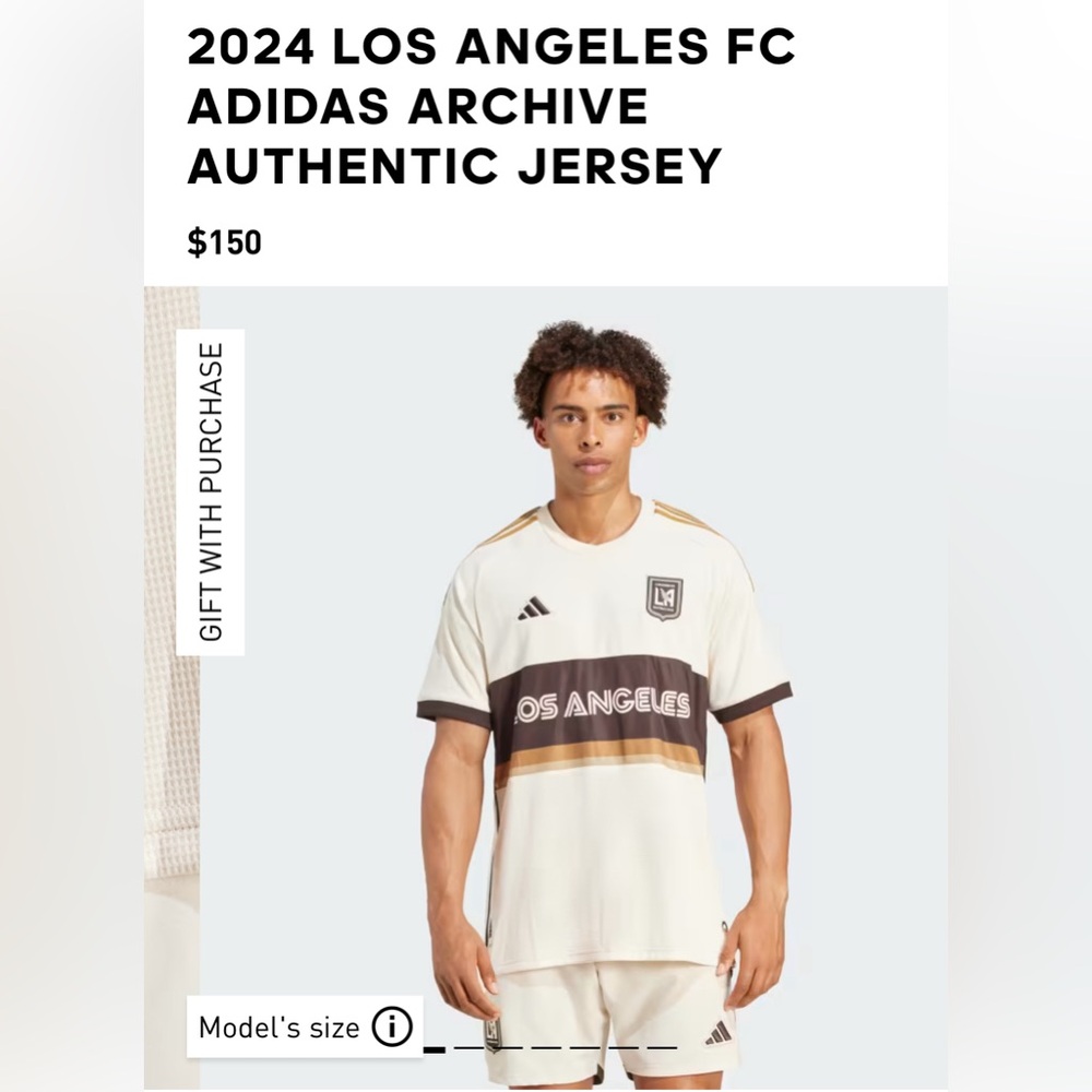 2024 LOS ANGELES FC ADIDAS ARCHIVE AUTHENTIC JERSEY